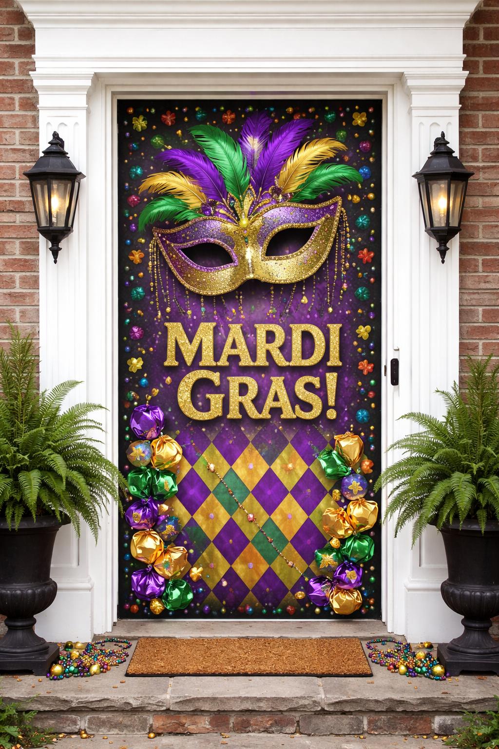 MARDI GRAS DOOR COVER