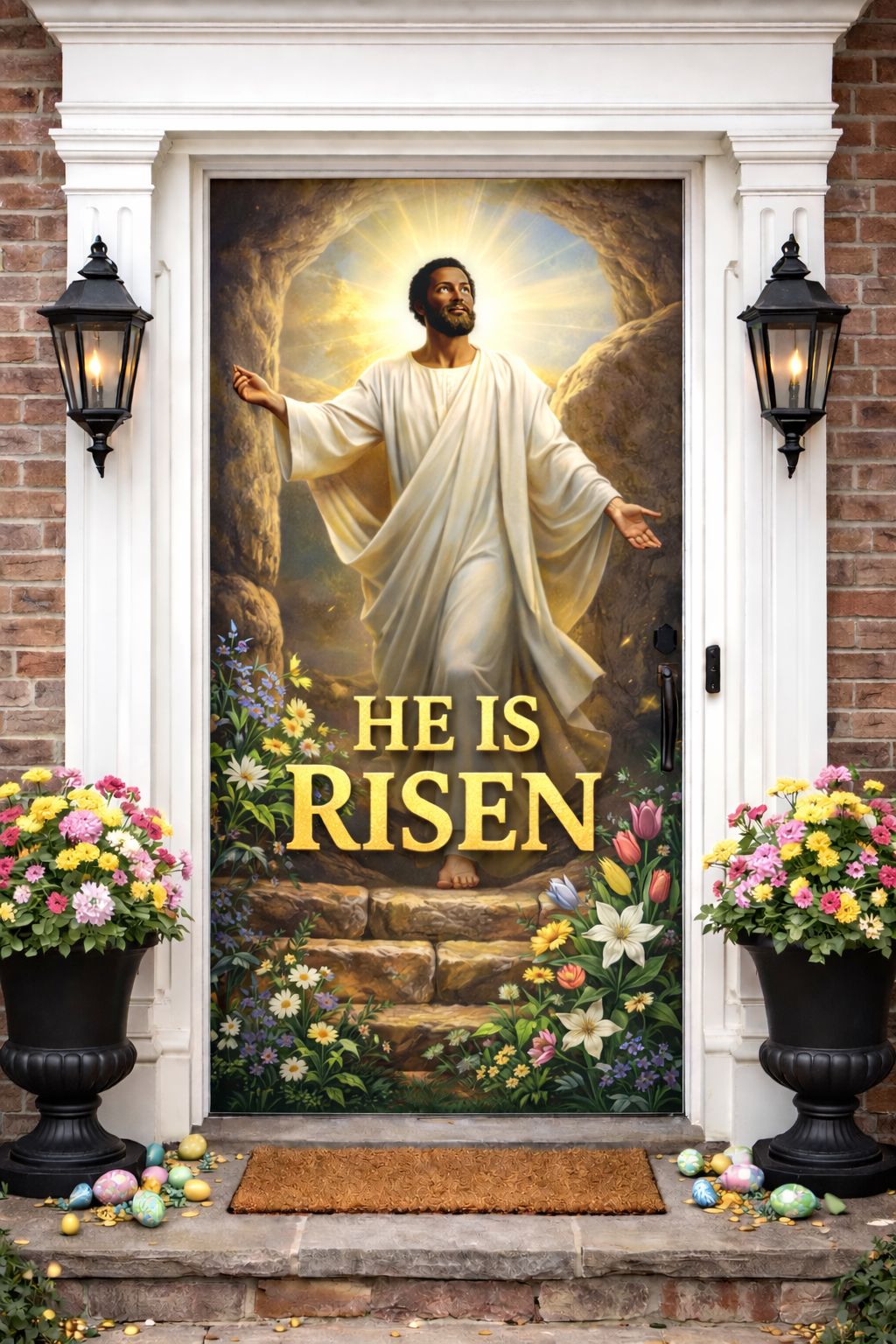 He is Risen Door Cover Easter
