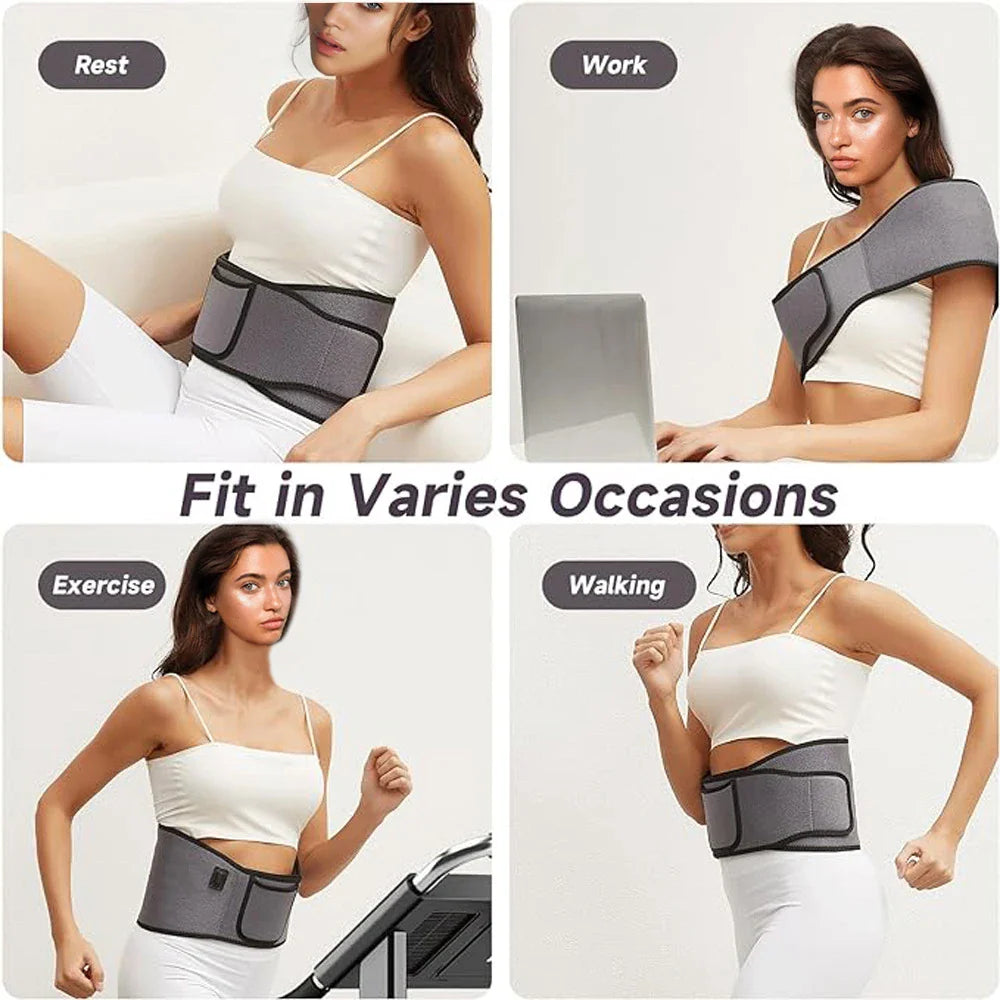 NNEOBA LED Infrared Red Light Therapy Belt Pain Relief And Slimming Device Grey